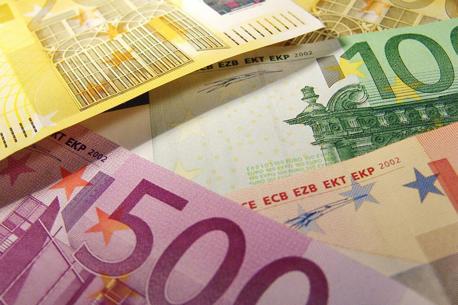 verschiedene Euroscheine