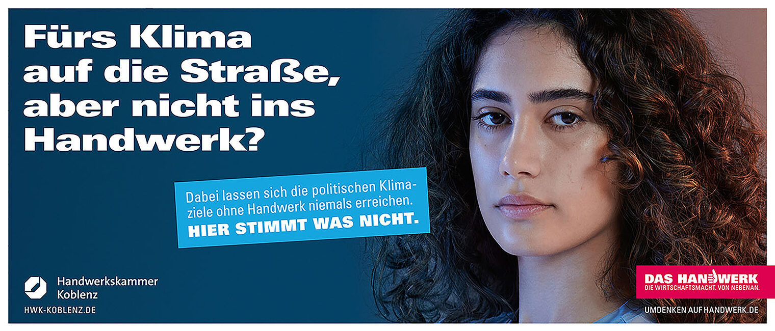 Plakatmotiv der bundesweiten Imagekampagne des Handwerks, das Jugendliche auffordert, sich stärker mit den Werten und Möglichkeiten des Handwerks auseinanderzusetzen. Auch die Cochemer Veranstaltung wird dieses wichtige Thema im Sinne der Fachkräftesicherung aufgreifen. Plakatmotiv der bundesweiten Imagekampagne des Handwerks