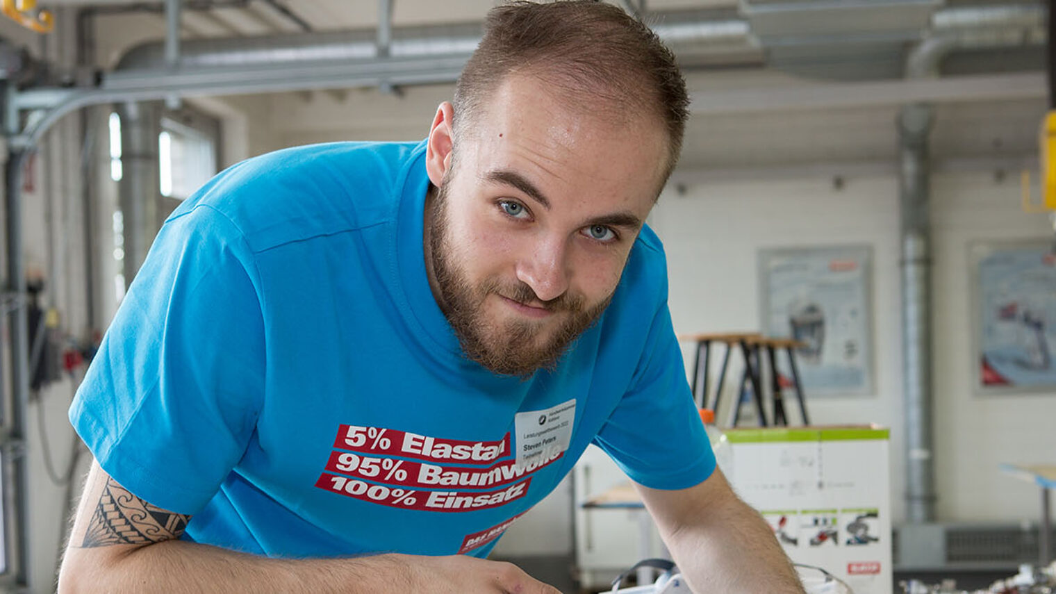 erster Landessieger: Fahrzeuglackierer Steven Peters 