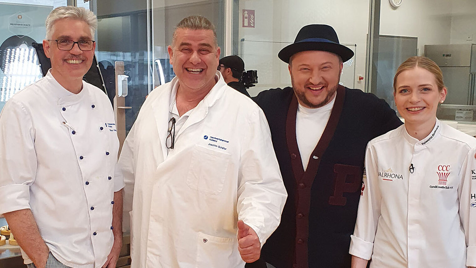 Sebastian Lege, Rowena Redwanz, Joachim Schäfer und Rainer Hahn lächeln in die Kamera