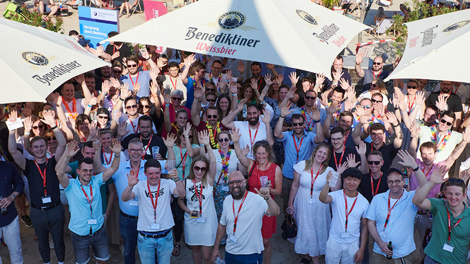 Gruppenfoto der Teilnehmer beim Startup Beach