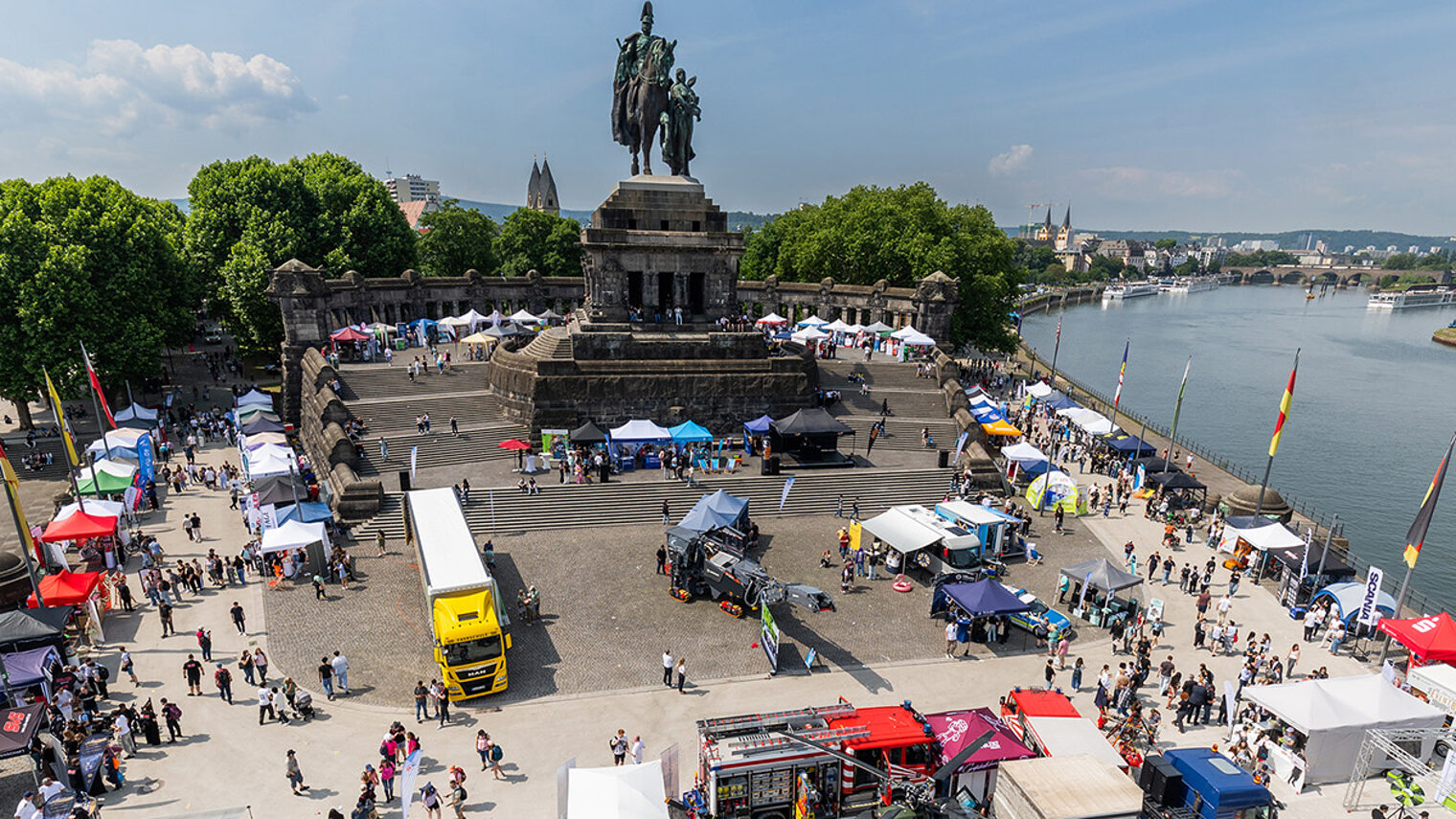 Foto von oben auf den Veranstaltungsort