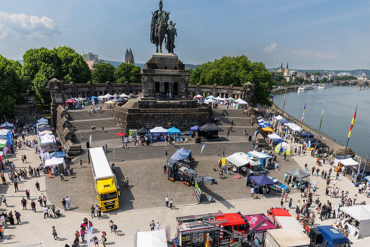 Foto von oben auf den Veranstaltungsort