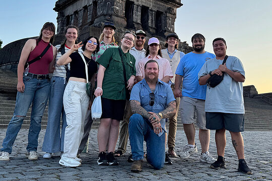 Gruppenfoto der Besuchergruppe aus Austin