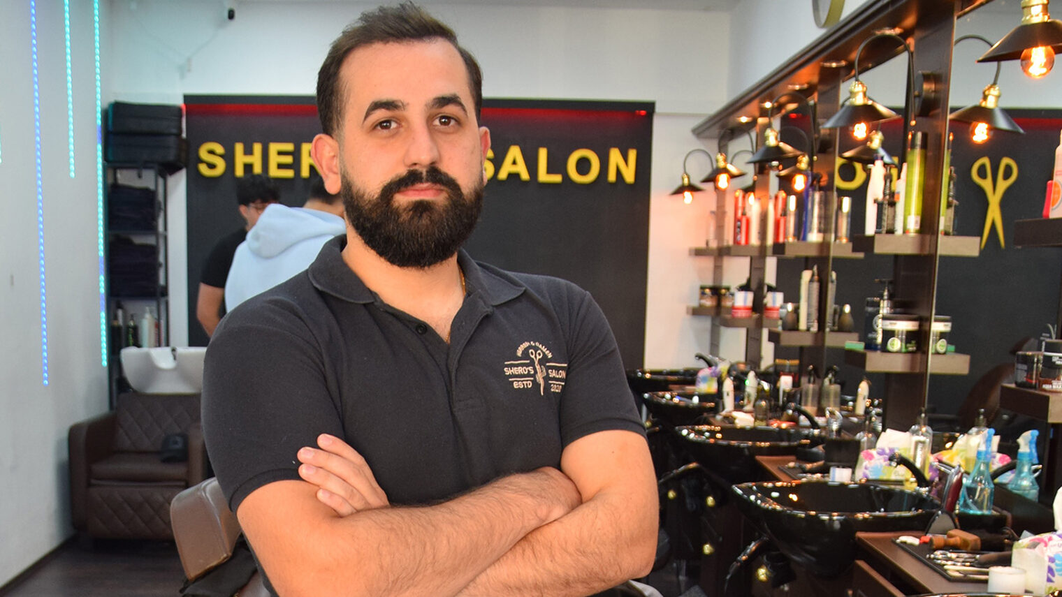 Sharvan Hamiko in seinem Salon.