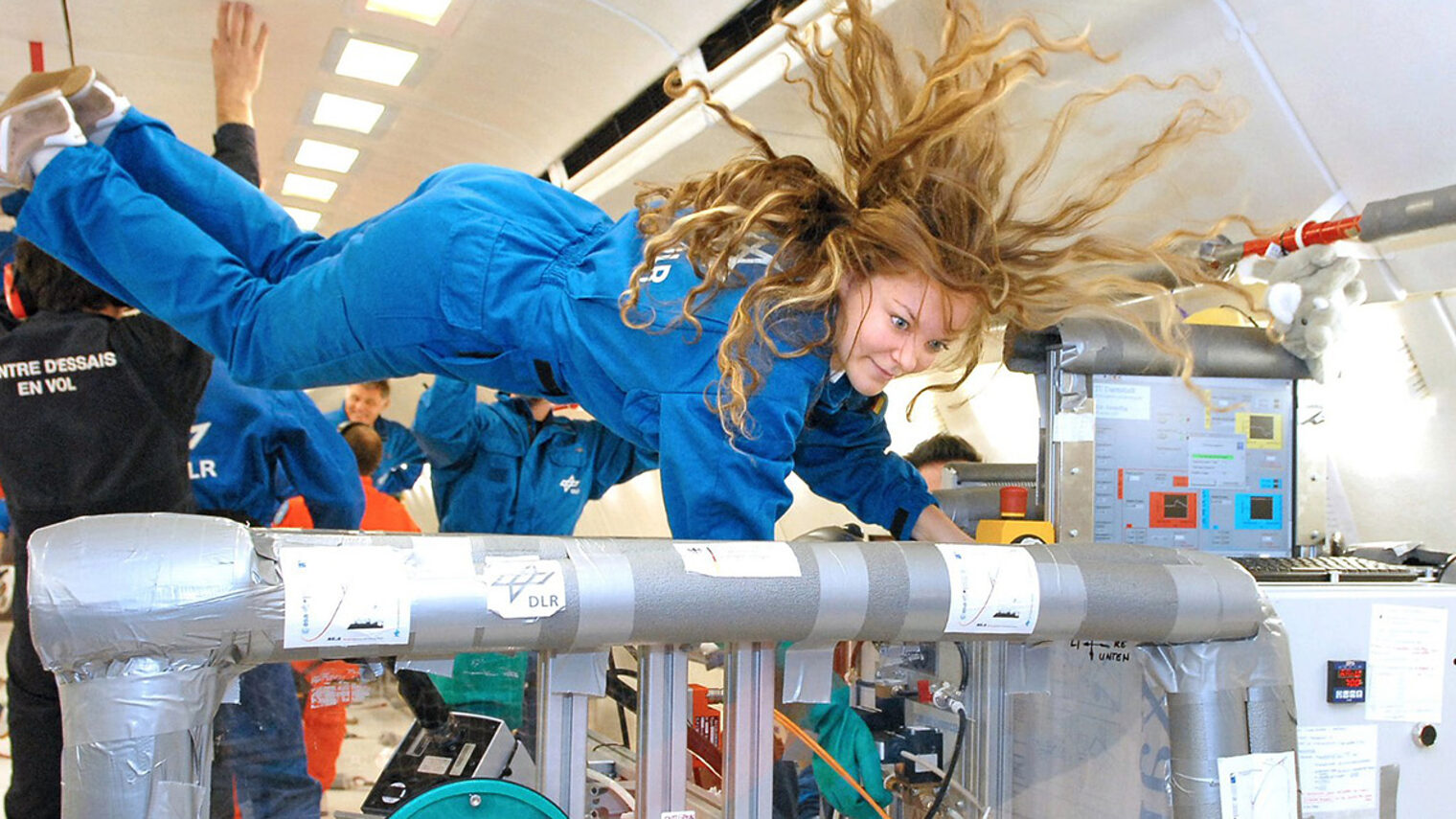 Person im Parabelflug