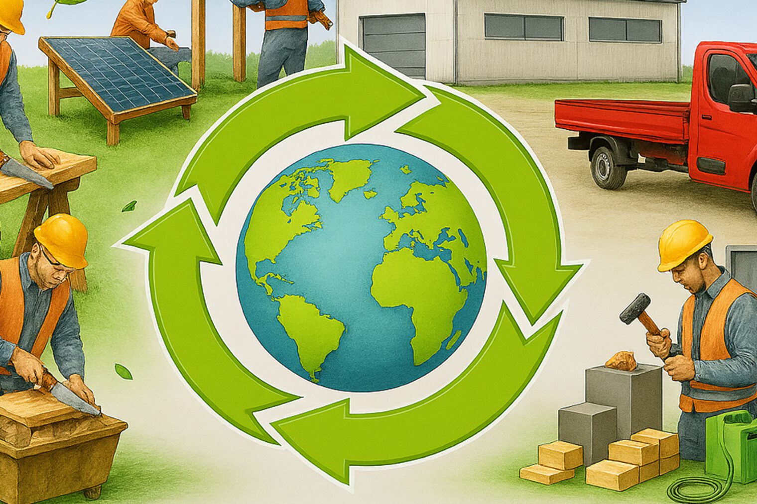 Eine Grafik über das Thema Kreislaufwirtschaft