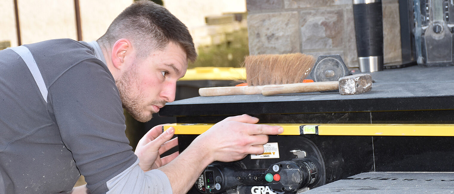 Florian Larscheid bei der Arbeit