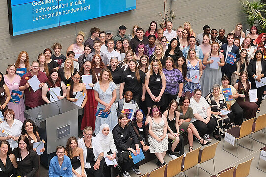 Gruppenfoto von der Freisprechungsfeier
