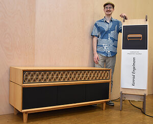 Konrad Engelmann aus Koblenz mit seinem Lowboard 