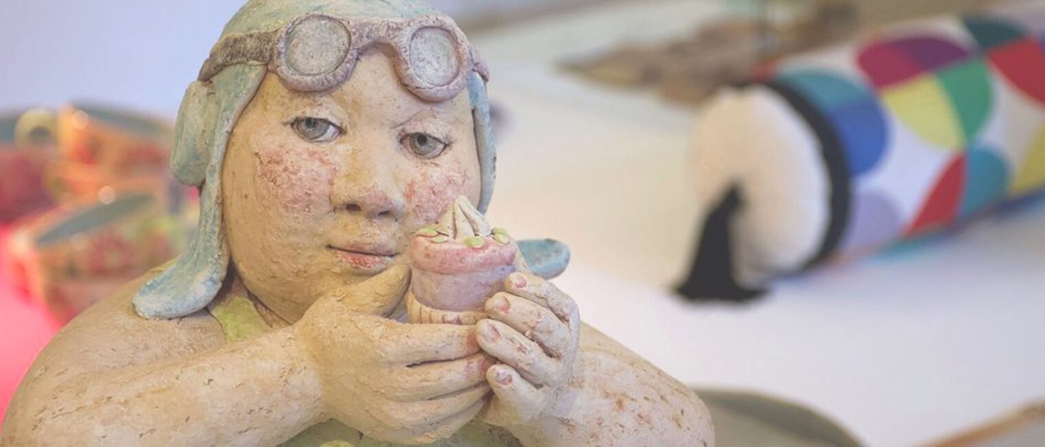 Figur "Leckermäulchen" von Beate Thiesmeyer, Kaub