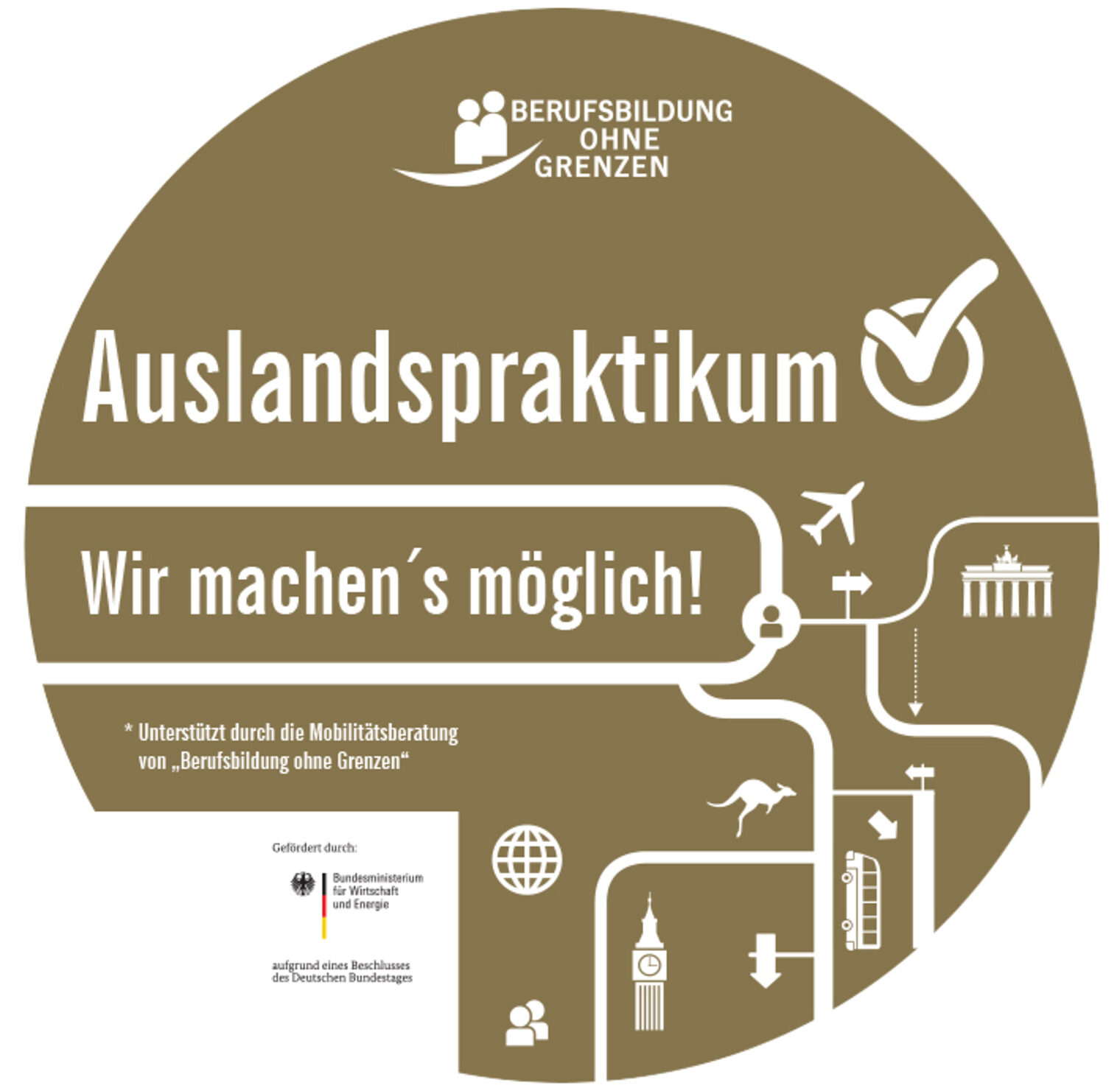 Logo Auslandspraktikum Gold