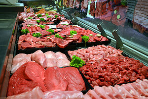 Fleischtheken in Supermärkten